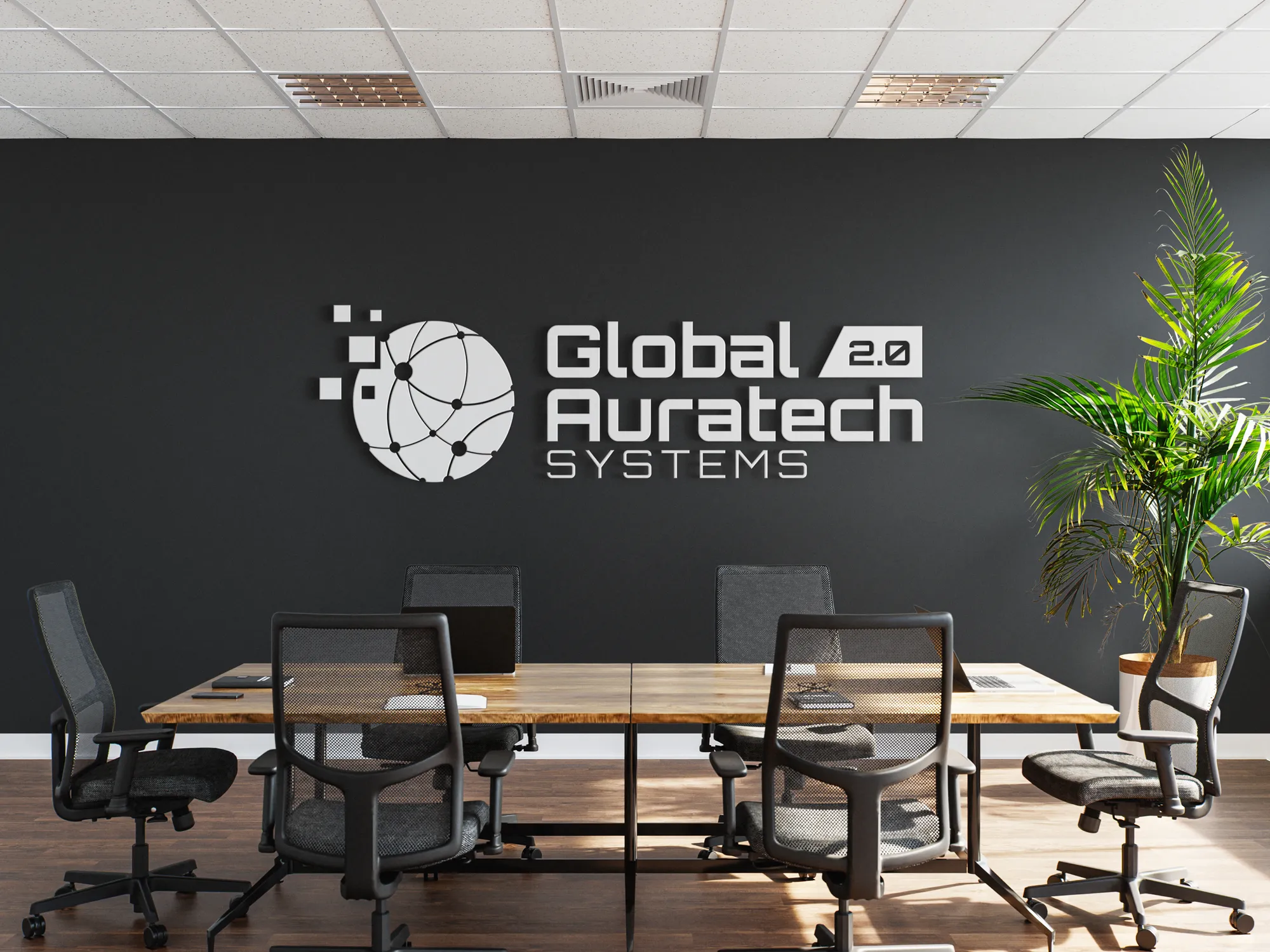 Global-auratech 3d logo