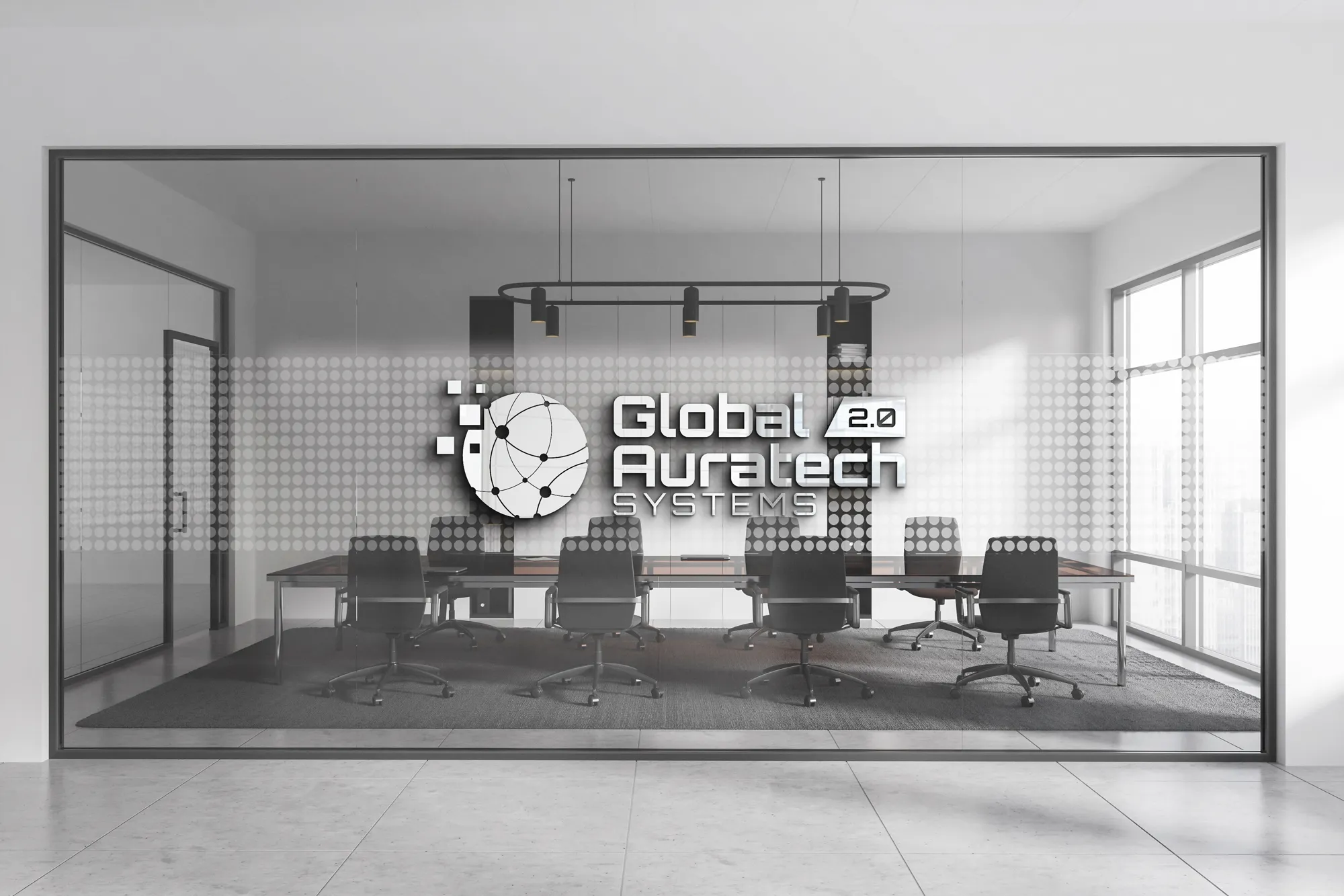 Global-auratech Interior Office Logo