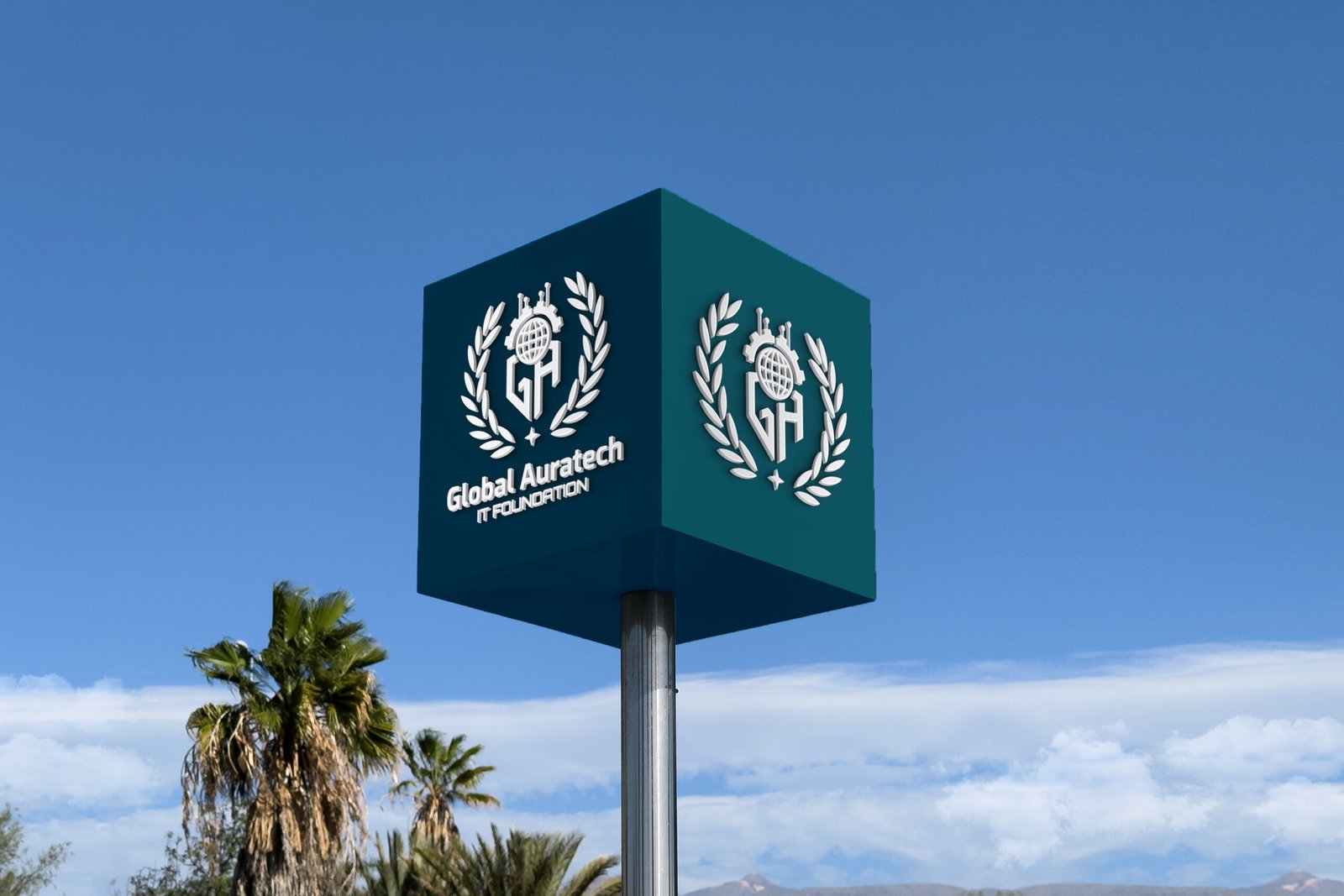 Logo board on all sides
