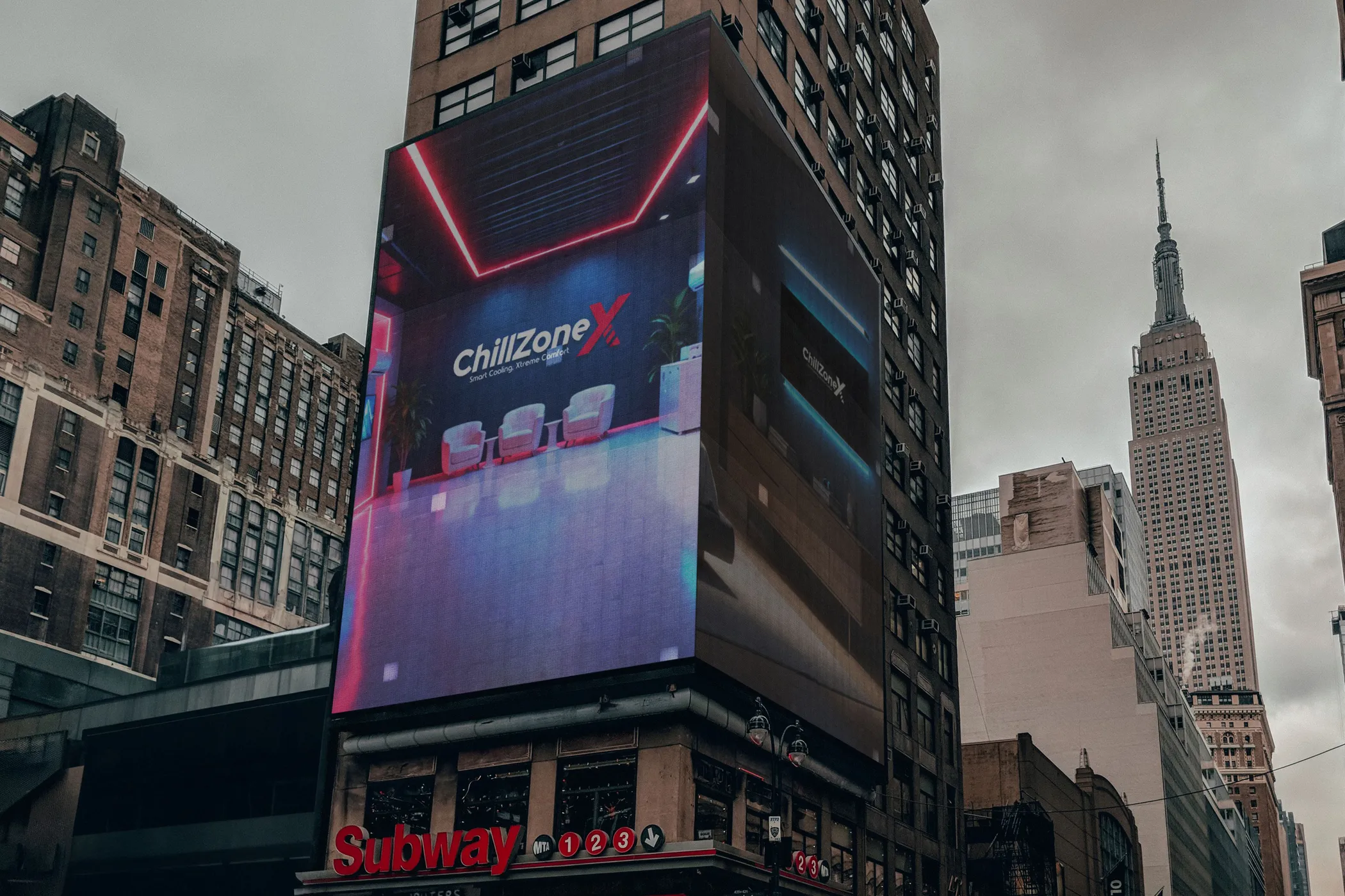 ChillzoneX bulding LED display