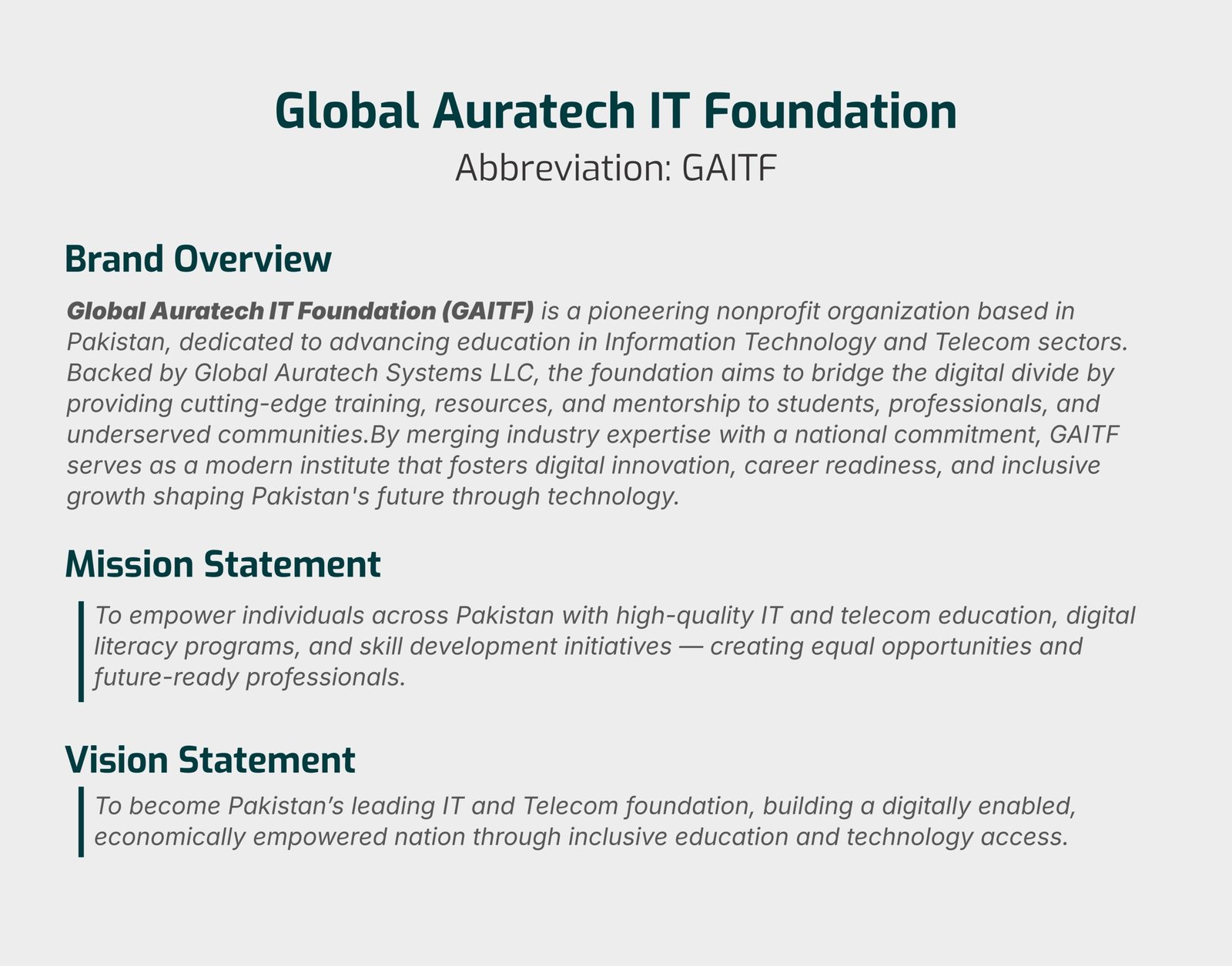 Global-auratech brand overview