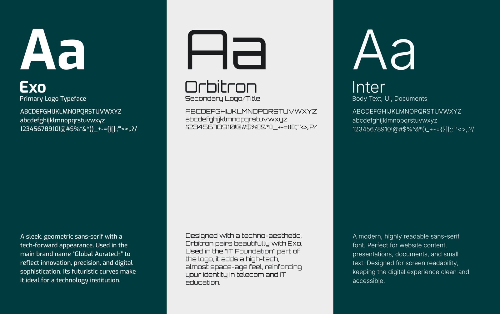 Global-auratech typography