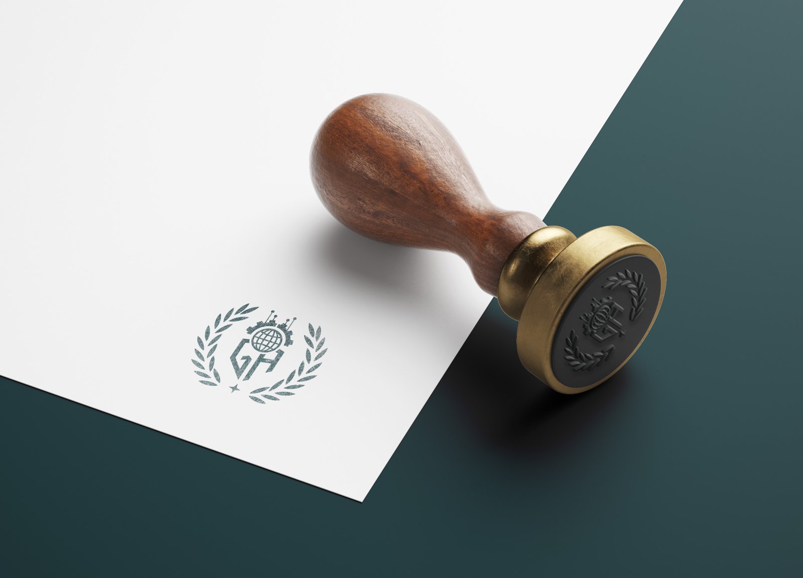 Global-auratech poster Wooden Stamp